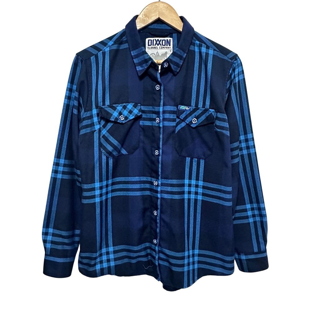 Dixxon Flannel Co Plaid Flannel Button Up Shirt Large Blue Chad Reed 22 Moto